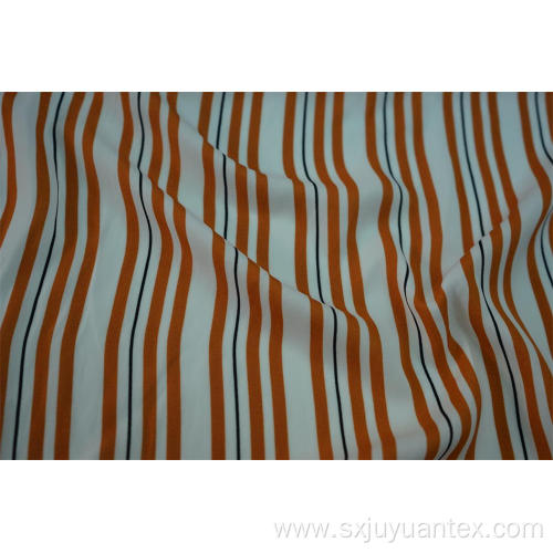 100% Polyester Sea Island Yarn Stripe Print Fabric